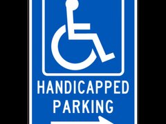 Handicapped Parking Sign Right Arrow