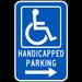 Handicapped Parking Sign Right Arrow